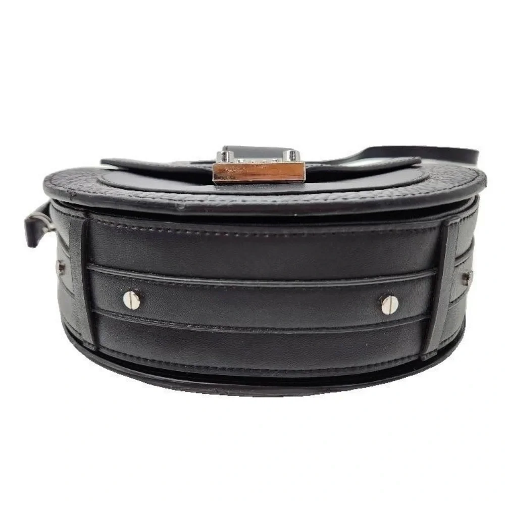 MCM Patricia Visteos mini Black Leather Shoulder Bag with Silver Accents - Picture 5 of 8